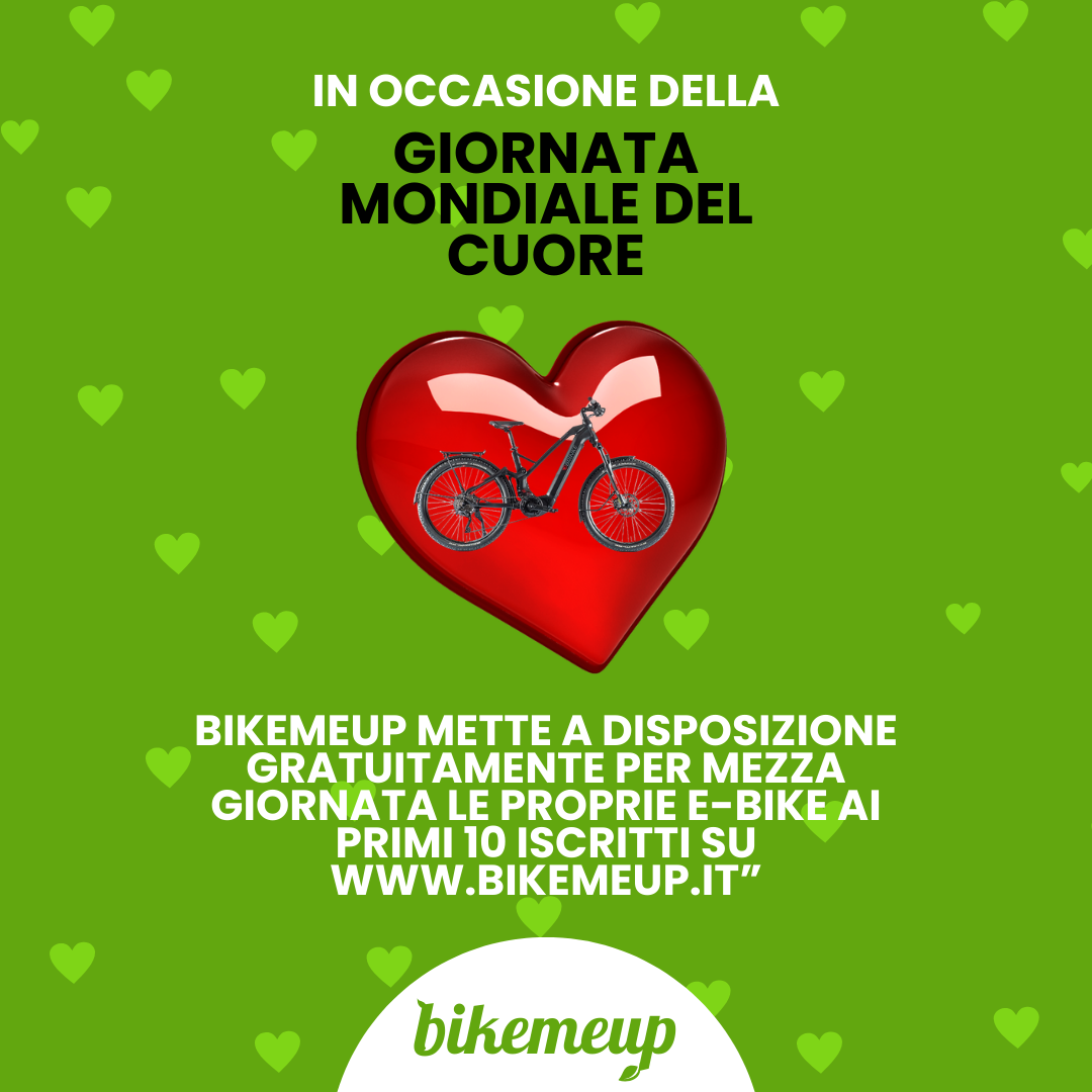 il 29 settembre bikemeup ti offre gratuitamente una e-bike per mezza giornata.